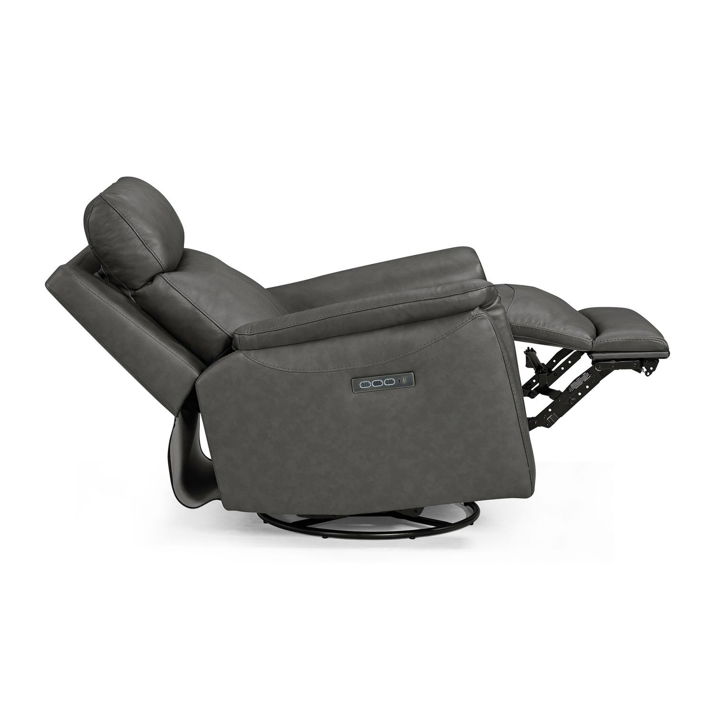 Rowland Charcoal Triple Power Recliner W/ Swivel