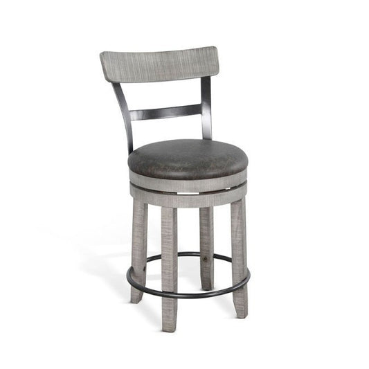 Alpine Gray 24"H or 30"H Swivel Barstool Cushion Seat