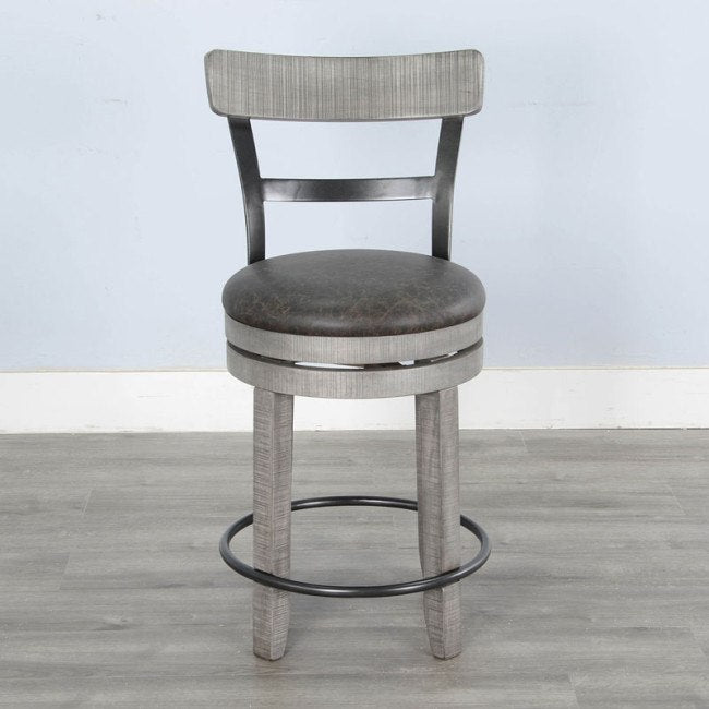 Alpine Gray 24"H or 30"H Swivel Barstool Cushion Seat