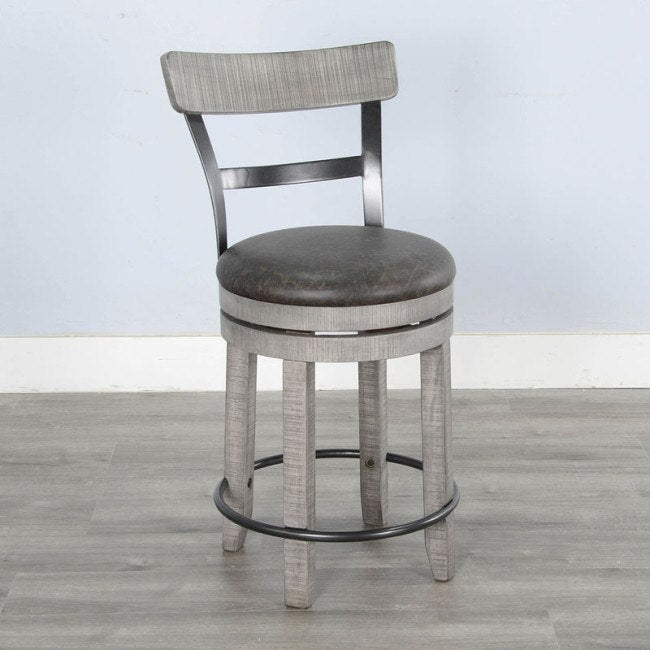 Alpine Gray 24"H or 30"H Swivel Barstool Cushion Seat