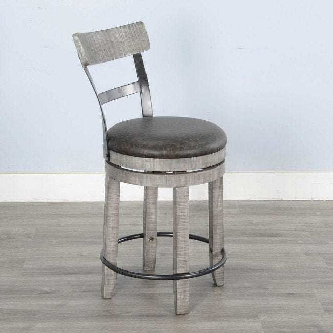 Alpine Gray 24"H or 30"H Swivel Barstool Cushion Seat