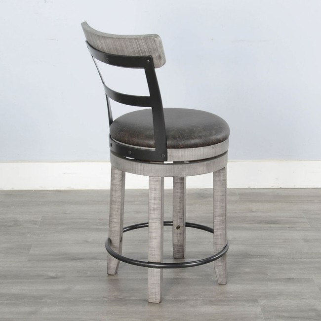 Alpine Gray 24"H or 30"H Swivel Barstool Cushion Seat