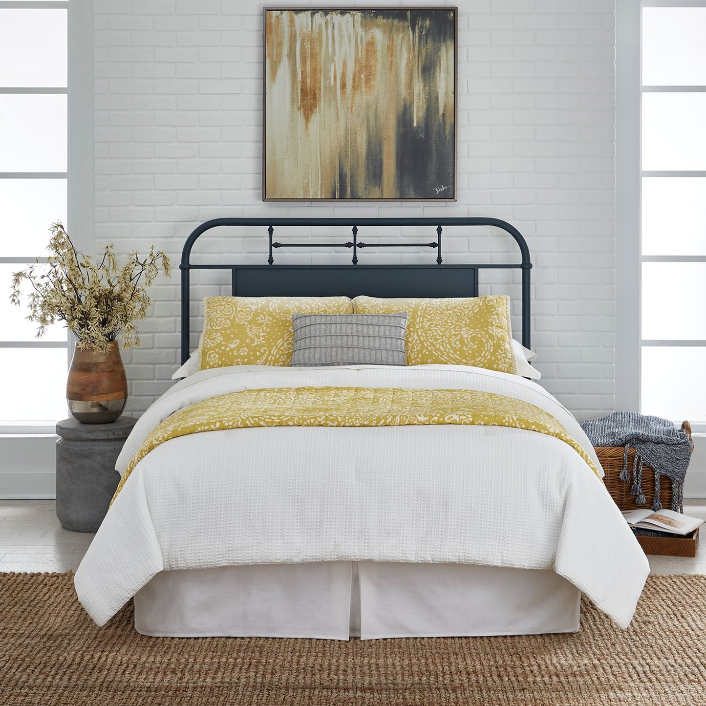 Vintage Series Metal Bed Or Headboard Only With Nightstand