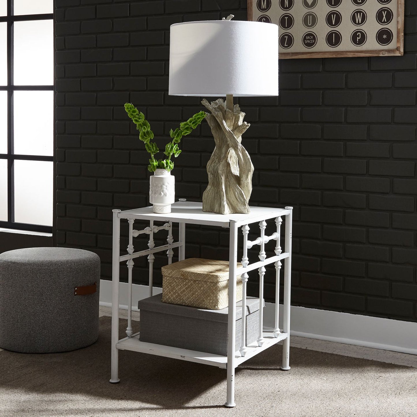 Vintage Series Metal Bed White Or Headboard Only With Nightstand