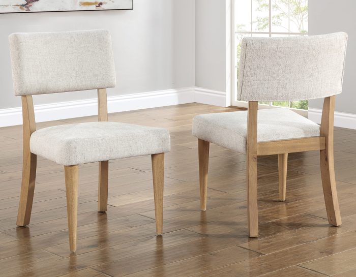 Colvin 52″ Round White Marble Dining Table & 4 Chairs, Toffee Finish