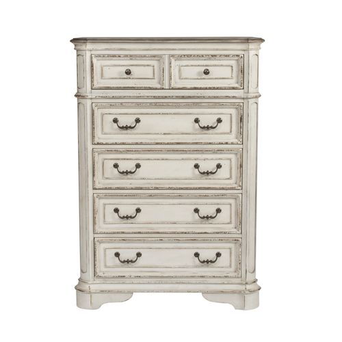 Magnolia Manor Upholstered bed, Dresser, Chest & Nightstands