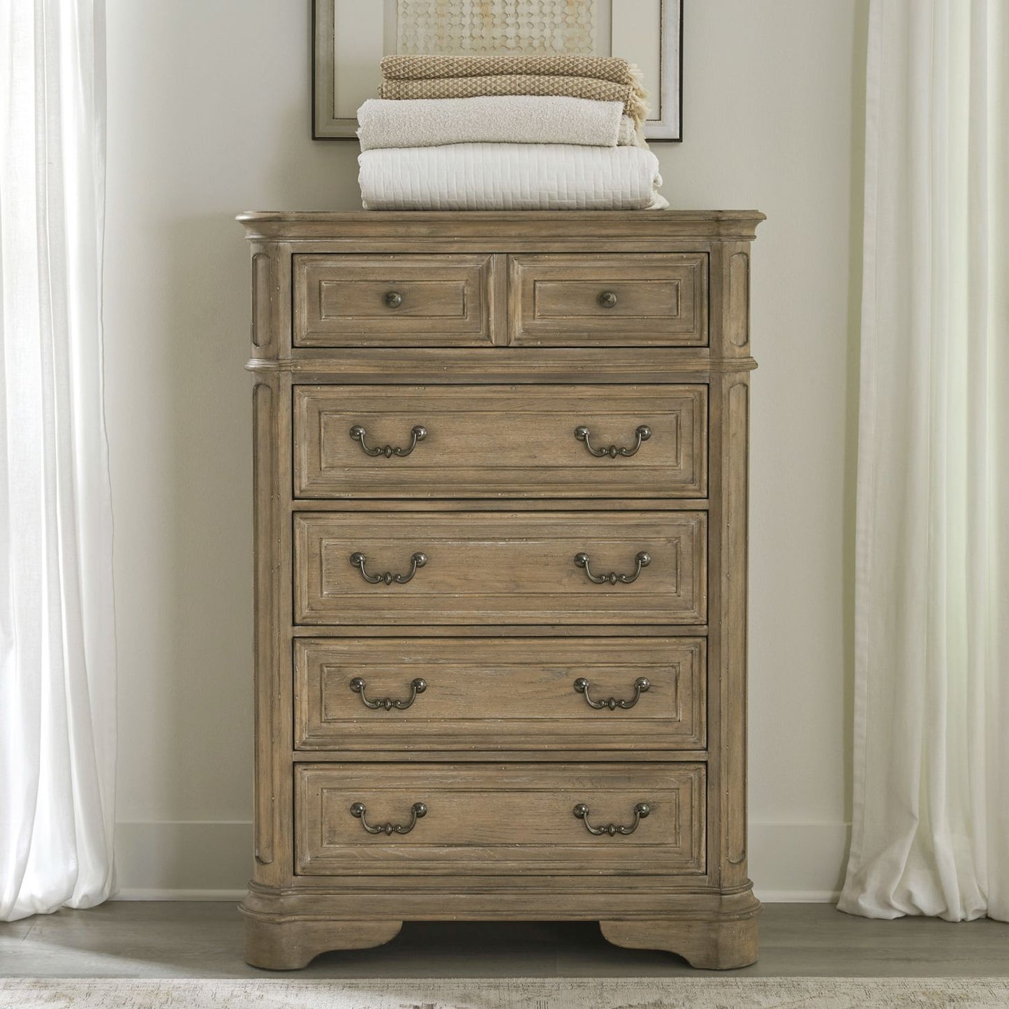 Magnolia Manor Panel Bed, Dresser, Mirror, Chest & Nightstands