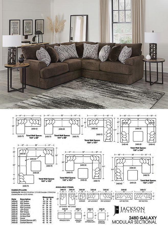 Galaxy 2 pc Sectional