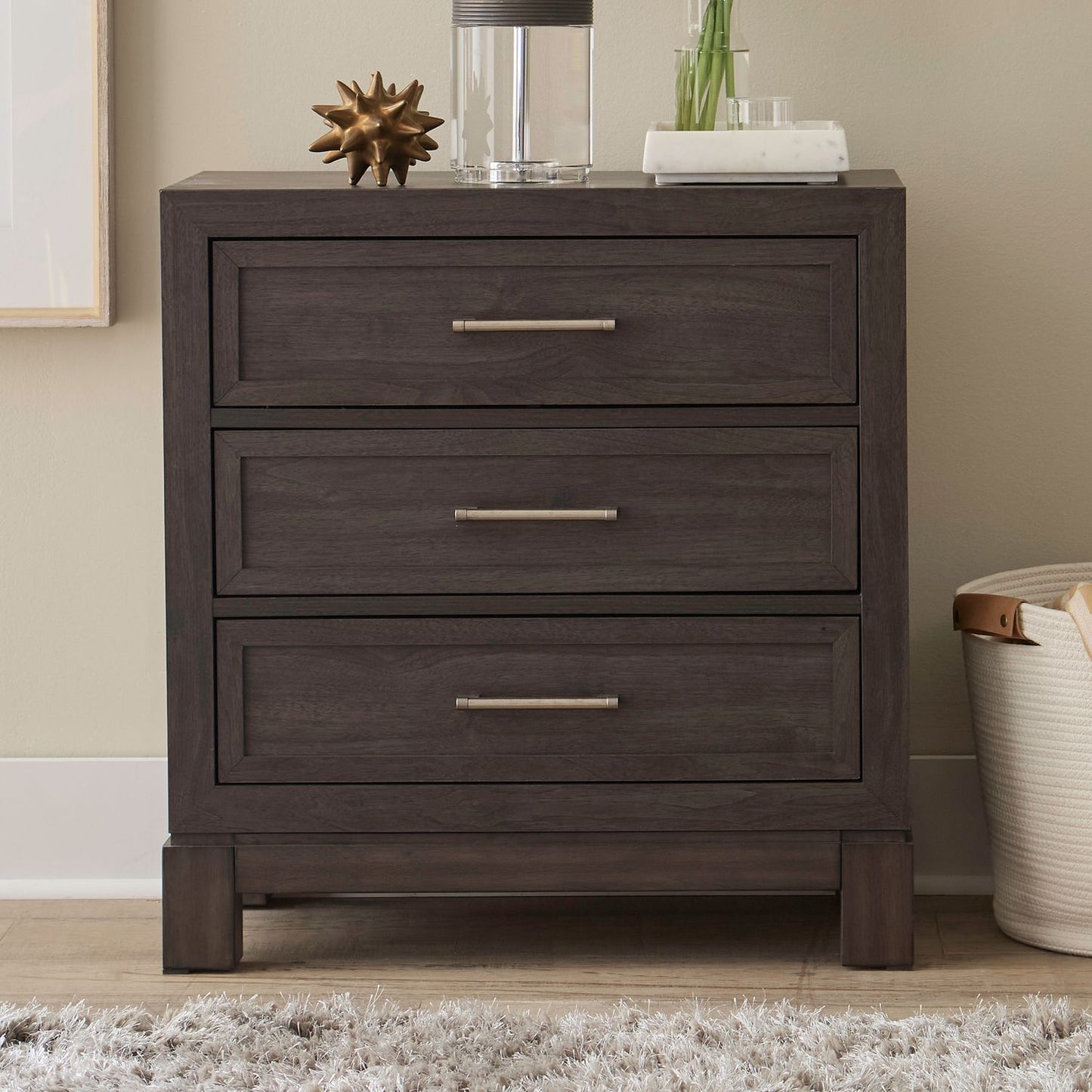 Modern Edge Uph Bed, Dresser & Mirror, Chest, Night Stand