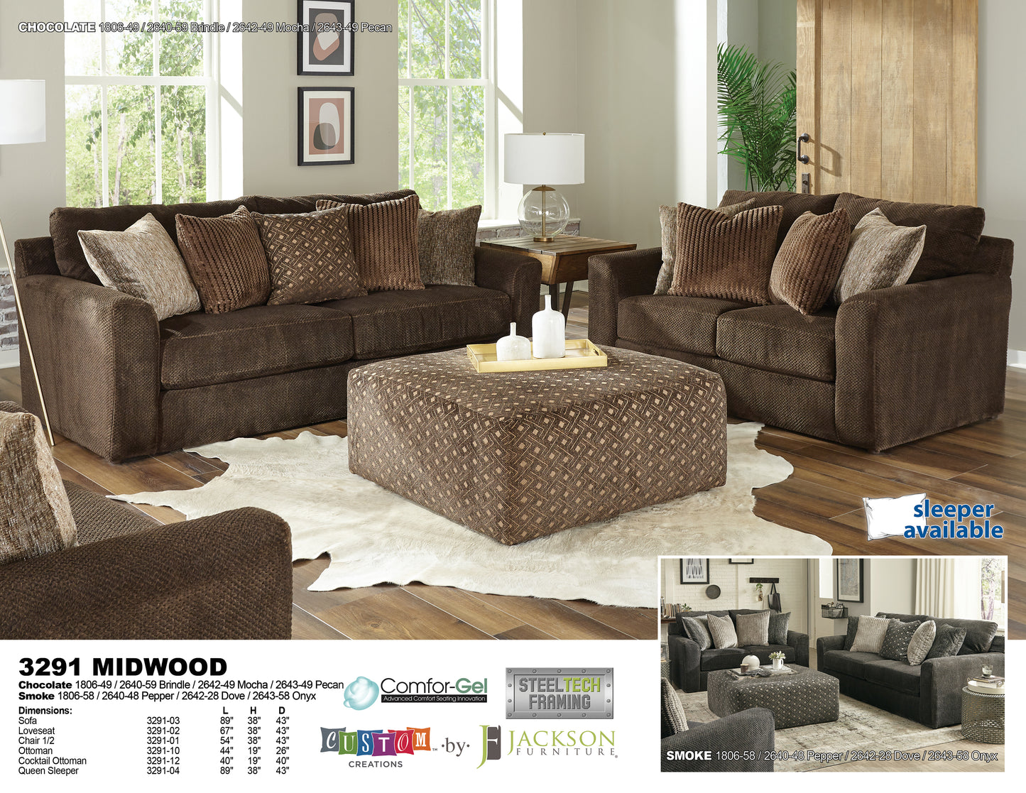 Midwood Cocktail Ottoman