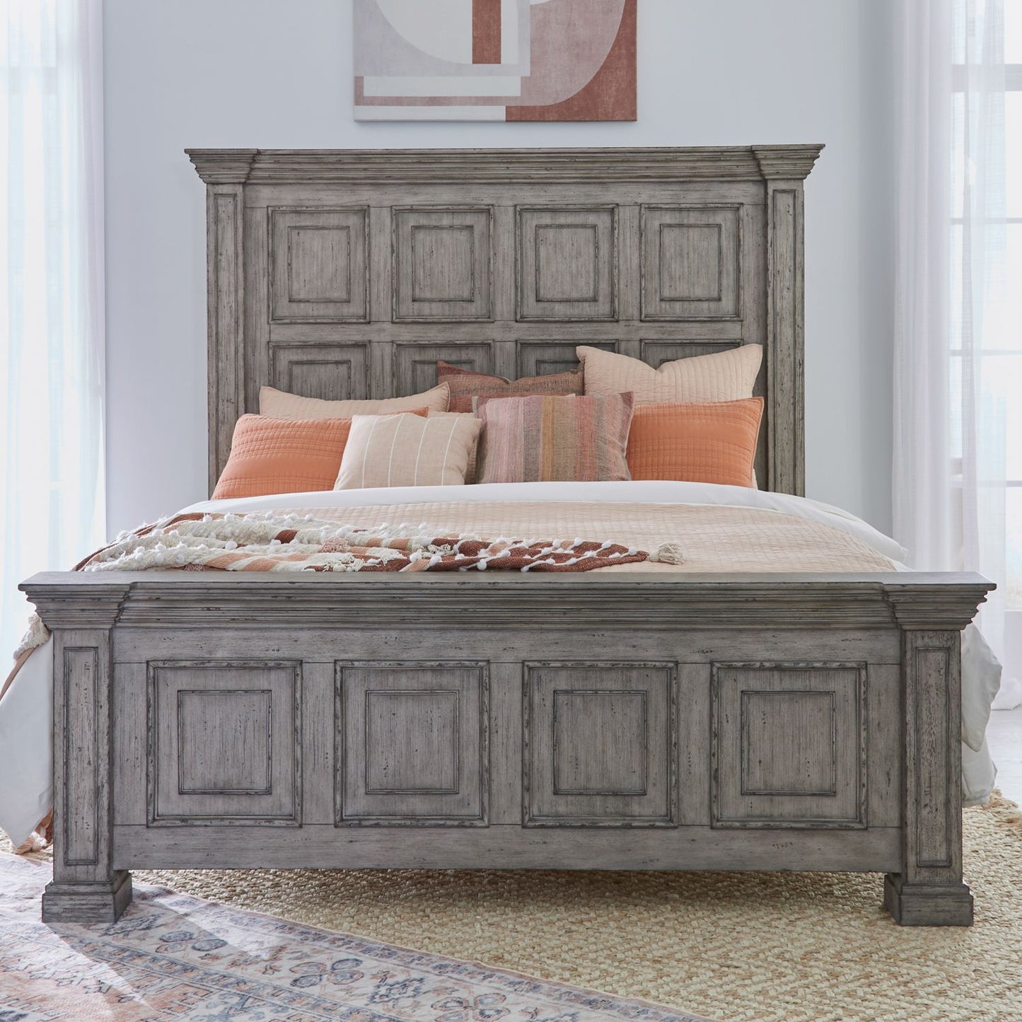 Big Valley Gray Bed, Dresser & Mirror, Chest, Night Stand More