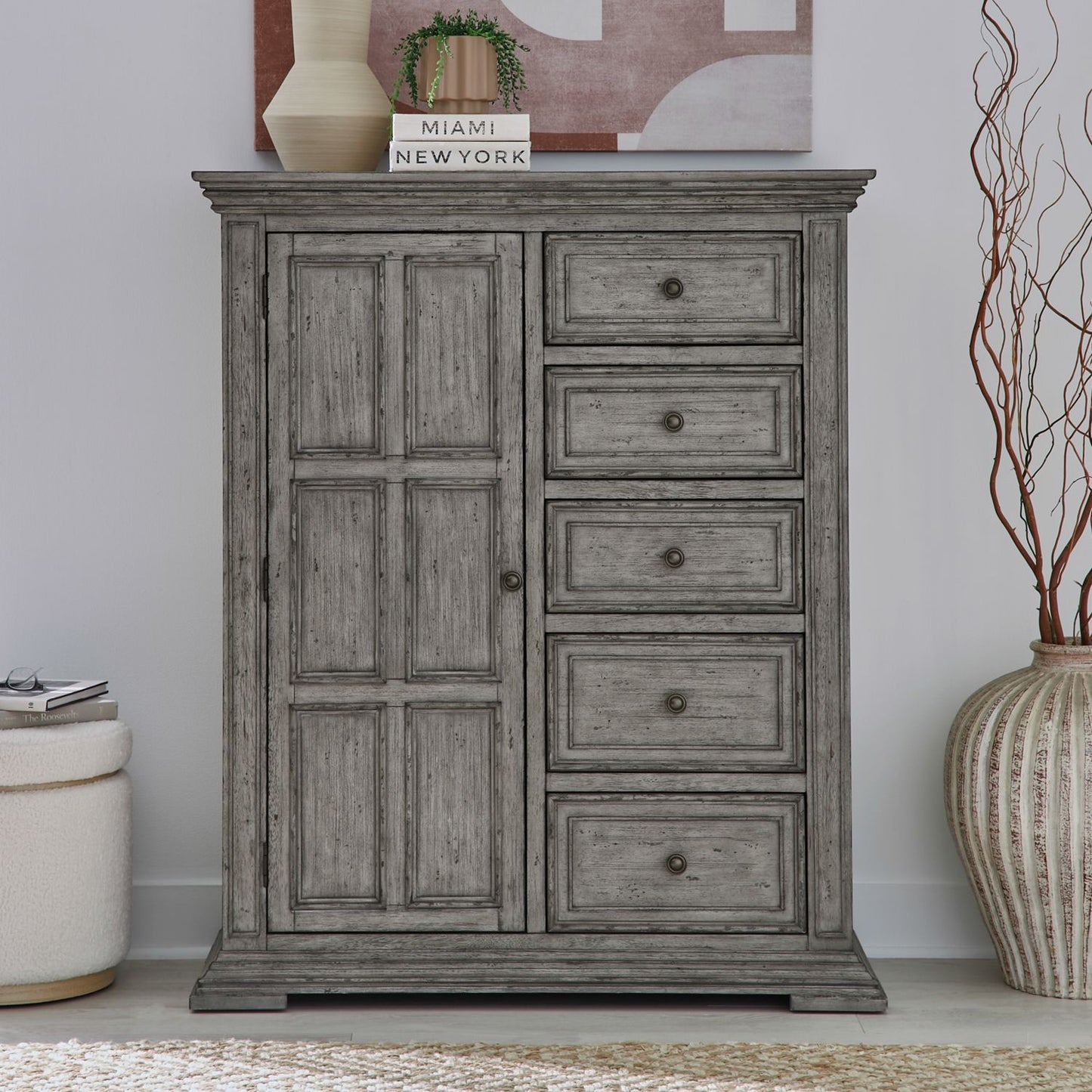 Big Valley Gray Bed, Dresser & Mirror, Chest, Night Stand More