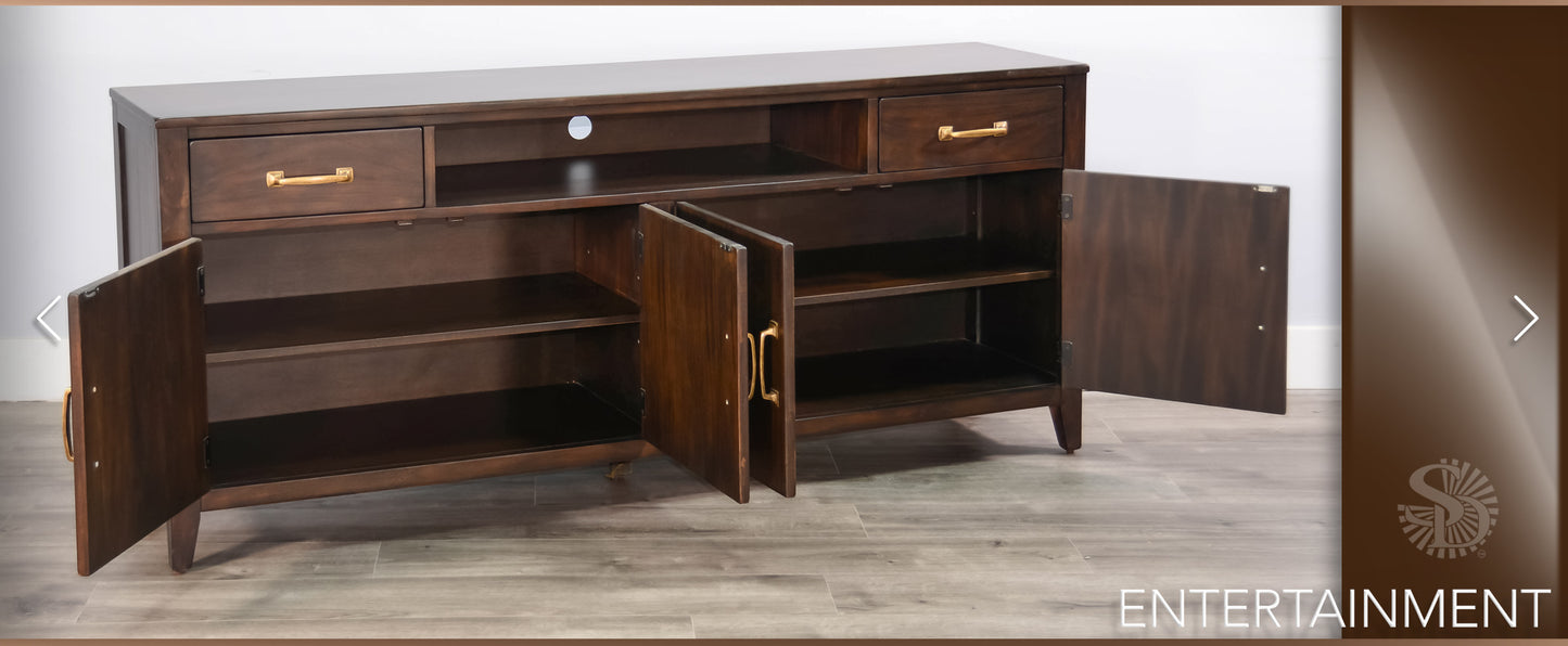 Brown TV Console Available in 52, 62 & 72 in
