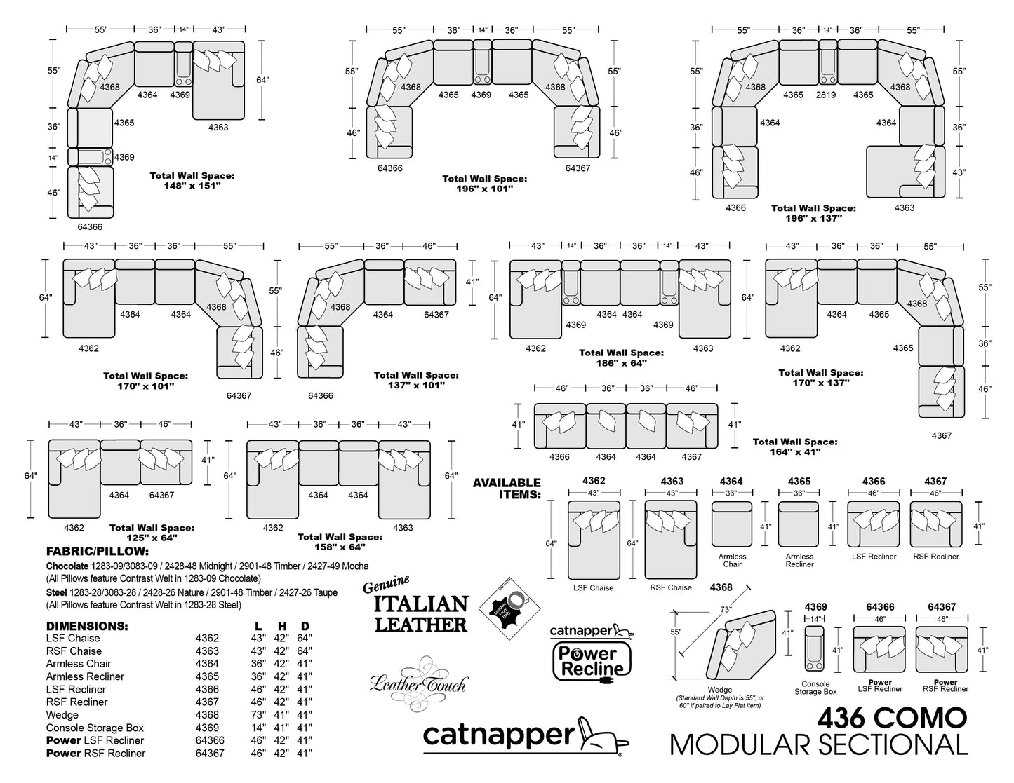 Como Modular Sectional (Chocolate)