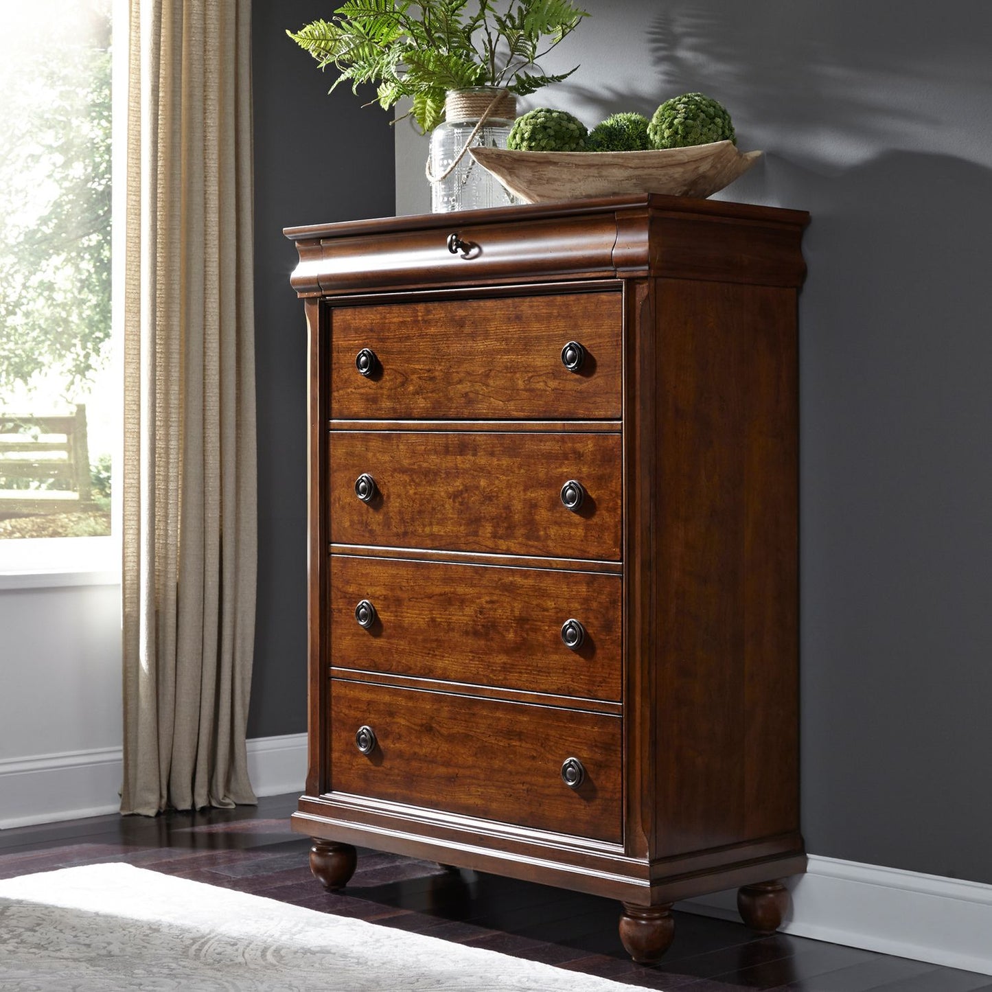 Rustic Traditions Sleigh Bed, Dresser, Mirror, Chest & Nightstands