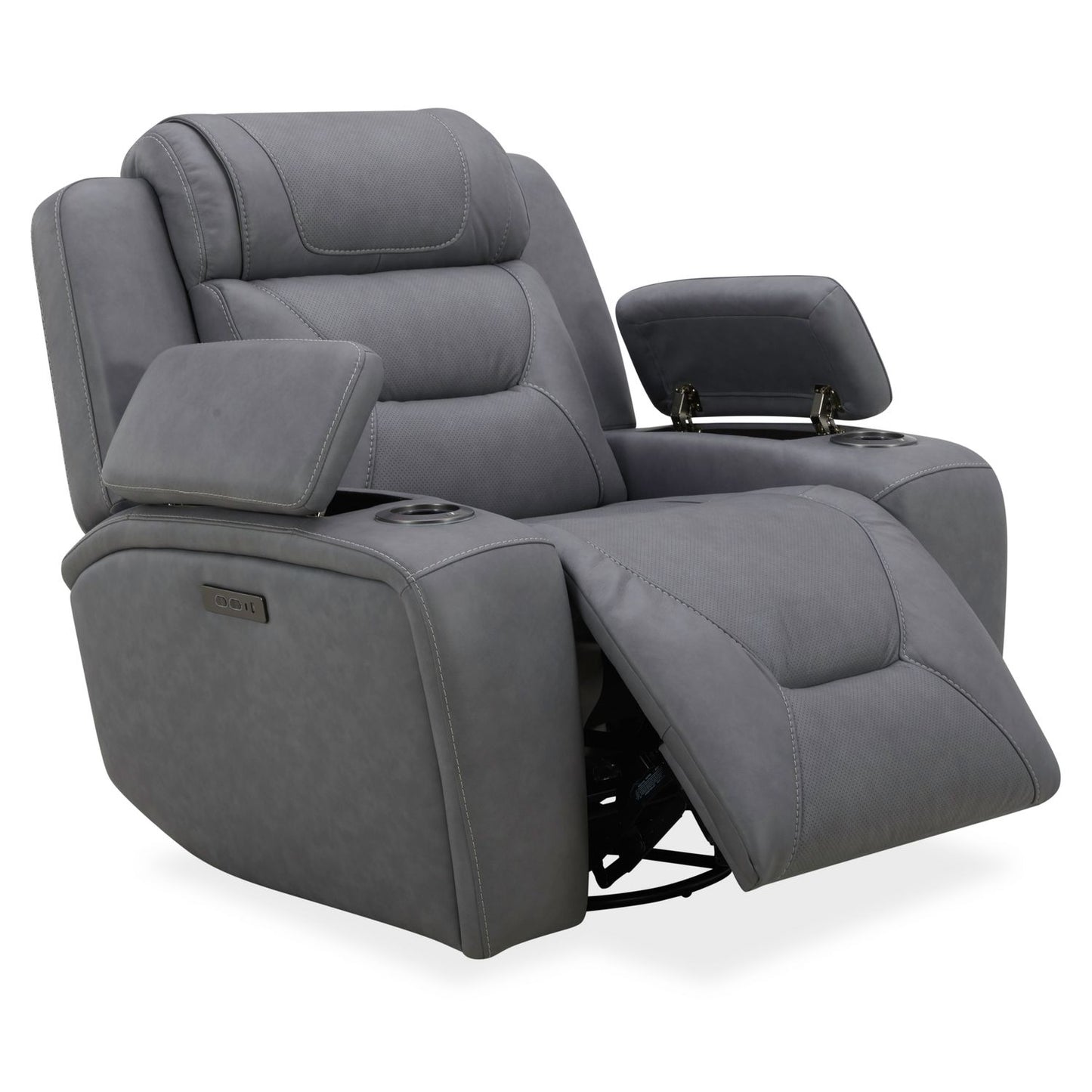 Chapman Dual Power Leather Recliner