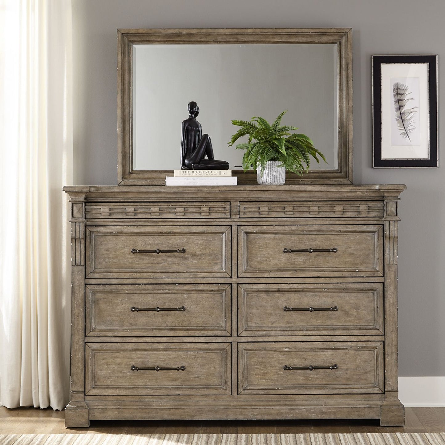 Town & Country Panel Bed, Dresser, Mirror, Chest & Nightstands