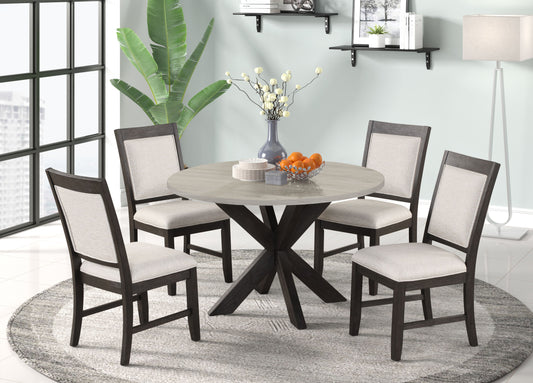 5PC ROUND TABLE & 4 CHAIRS
