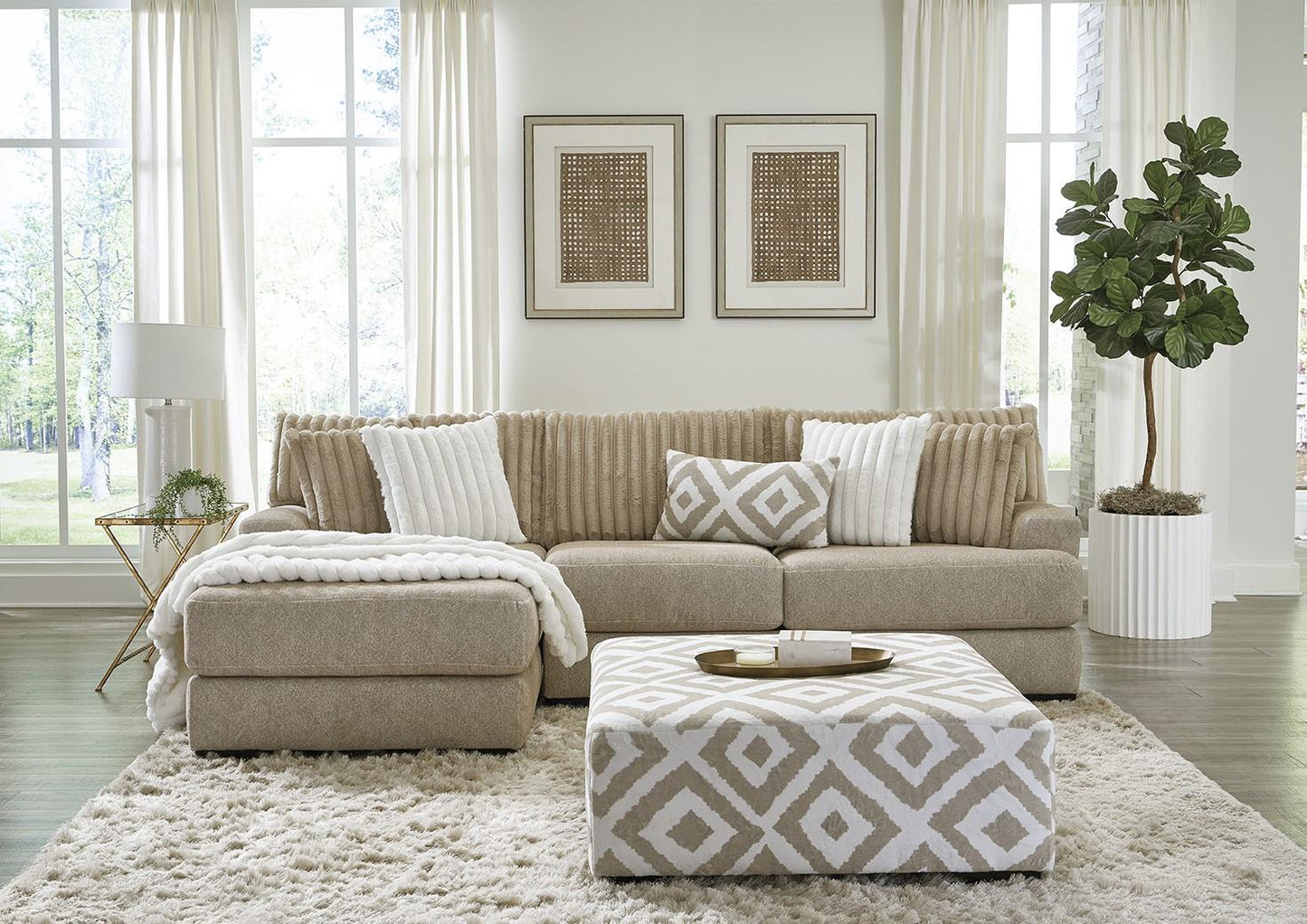 Tweed Toast 2pc Sectional