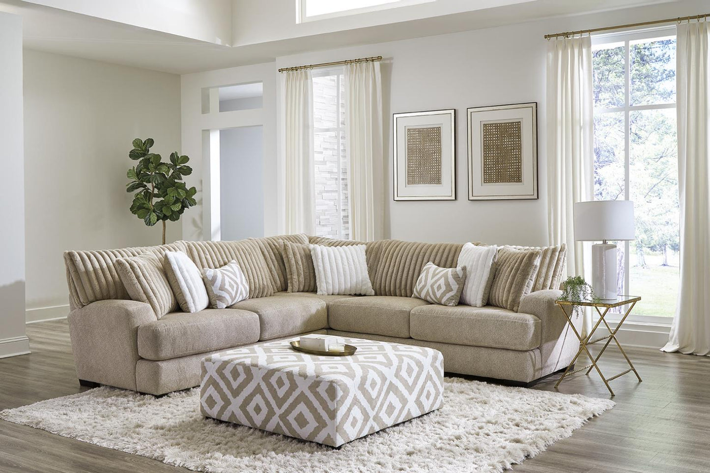 Tweed Toast 2PC Sectional LAF/RAF SOFA & RAF/LAF LOVESEAT