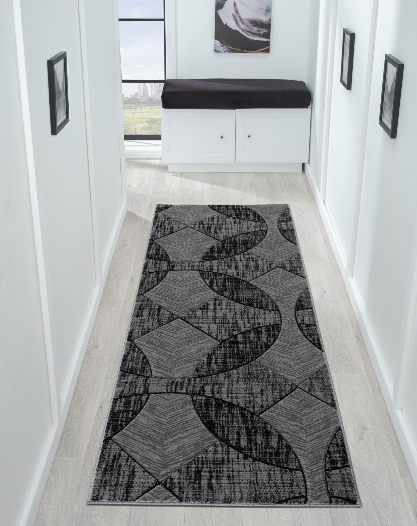 ALEXIA RUG COLLECTION (AX09) GRAY ON GRAY