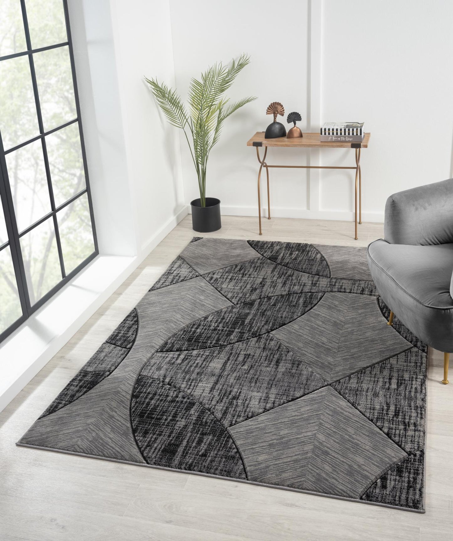 ALEXIA RUG COLLECTION (AX09) GRAY ON GRAY