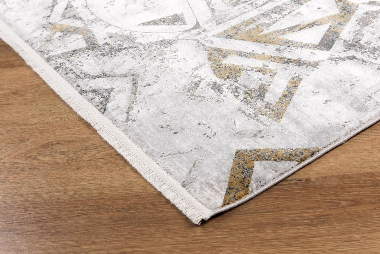 ANDROS RUG COLLECTION (AD03) (Gray Gold & White)