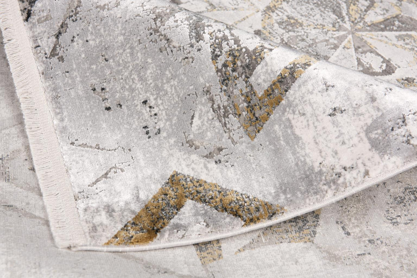 ANDROS RUG COLLECTION (AD03) (Gray Gold & White)