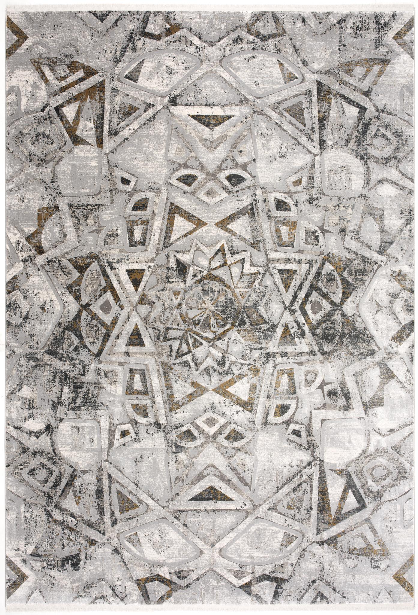 ANDROS RUG COLLECTION (AD03) (Gray Gold & White)