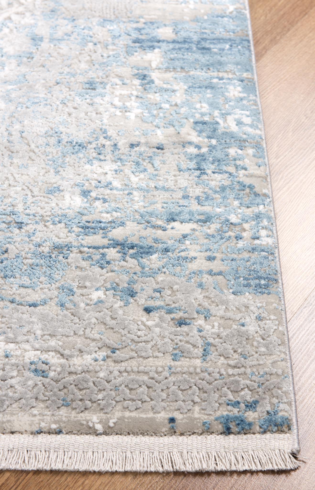 ANDROS RUG COLLECTION (AD06)(blue brown cream & white)
