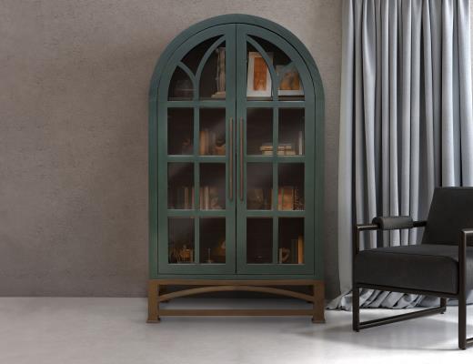 8531 Emerald Arched Bookcase