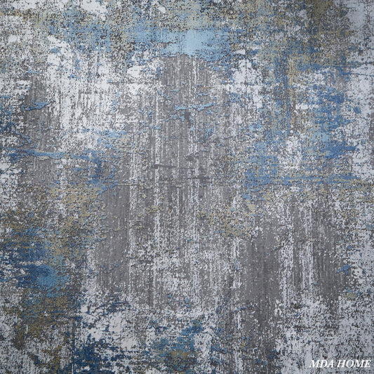 ANDROS RUG COLLECTION (AD08) (Gray, Gold, White and Blue)
