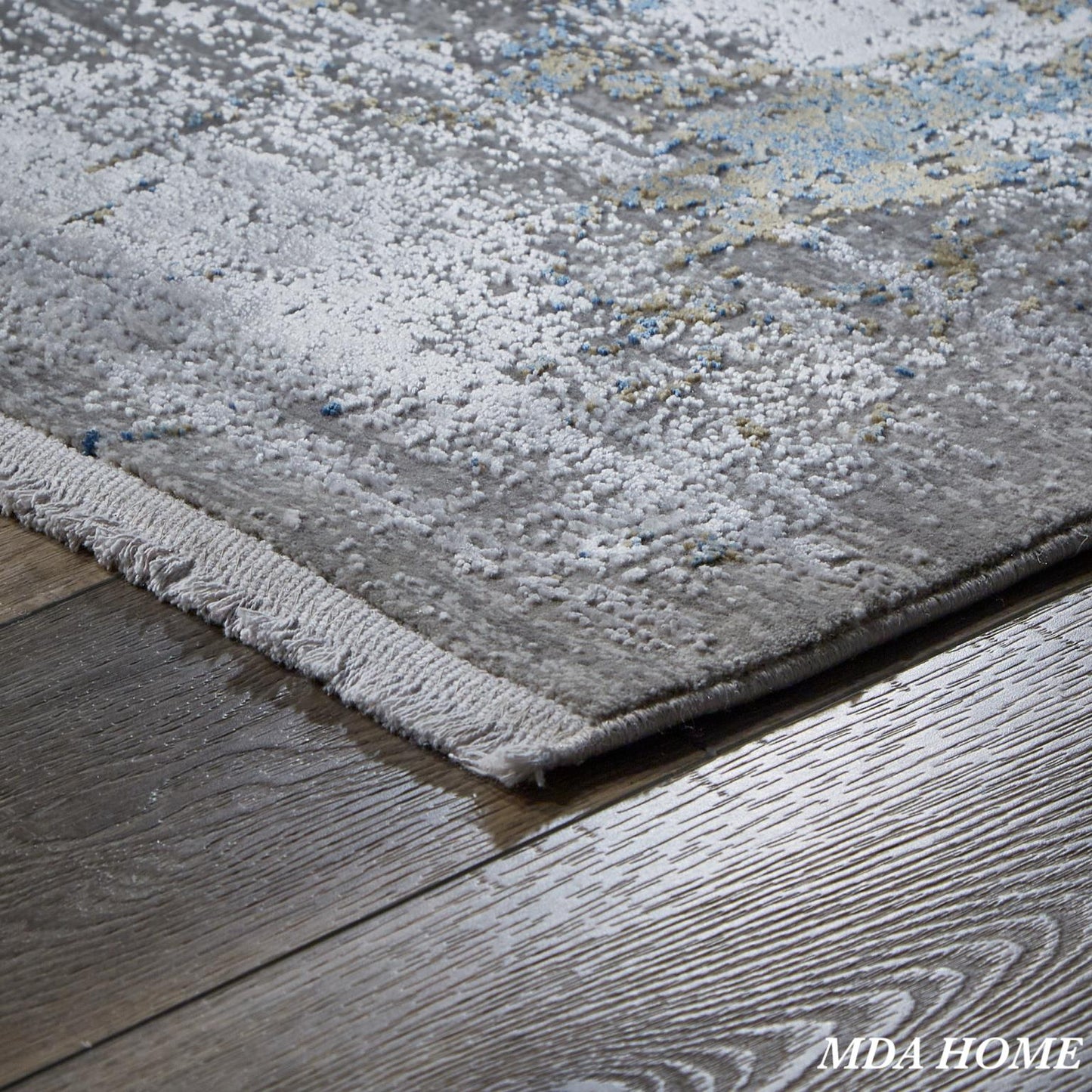 ANDROS RUG COLLECTION (AD08) (Gray, Gold, White and Blue)