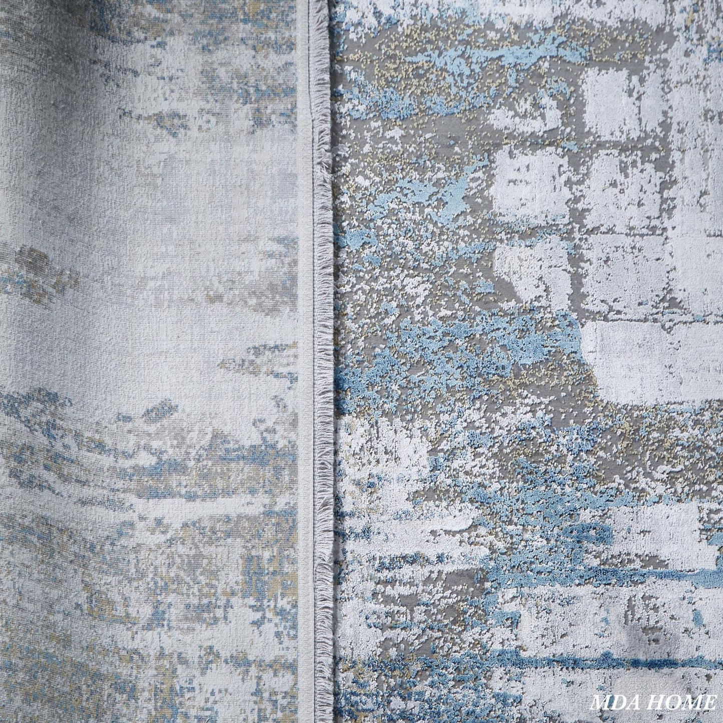 ANDROS RUG COLLECTION (AD12) (Gray, Gold, White and Blue)