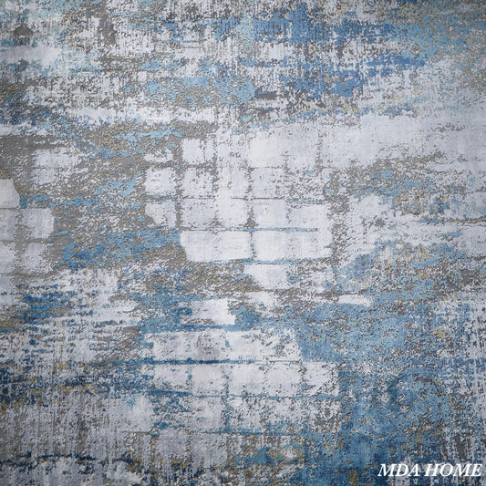 ANDROS RUG COLLECTION (AD12) (Gray, Gold, White and Blue)