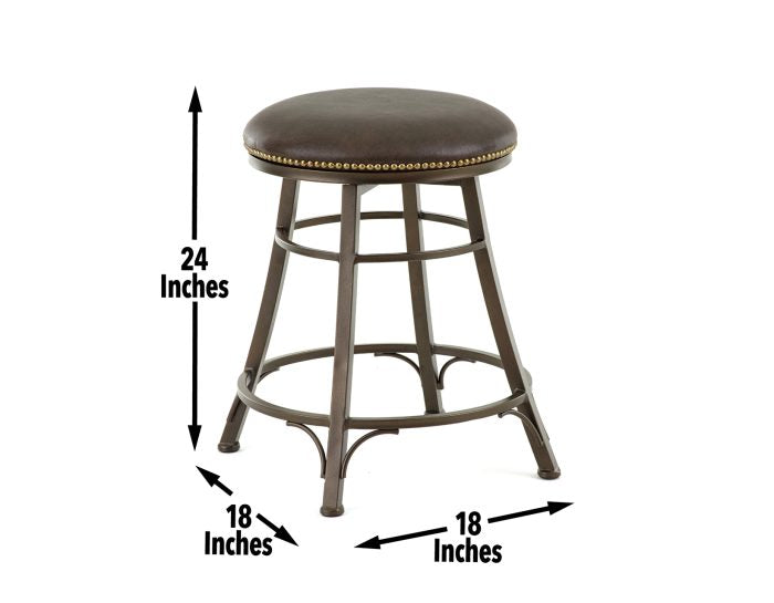 Bali 24″ or 30" Brown Backless Counter Stool, Swivel