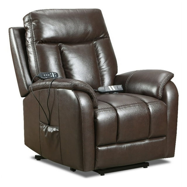 Jamey Chocolate Dual Power Lift Chair w/ Heat & Message