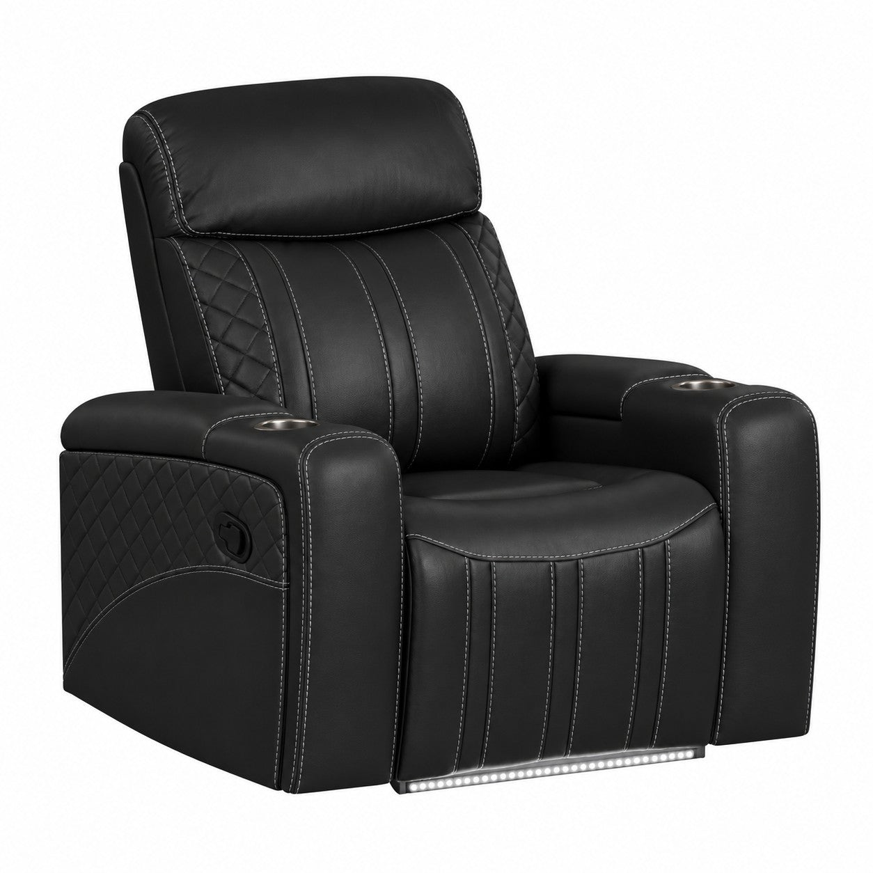 Sidekick Gray Manual Reclining Sofa-Loveseat & Recliner