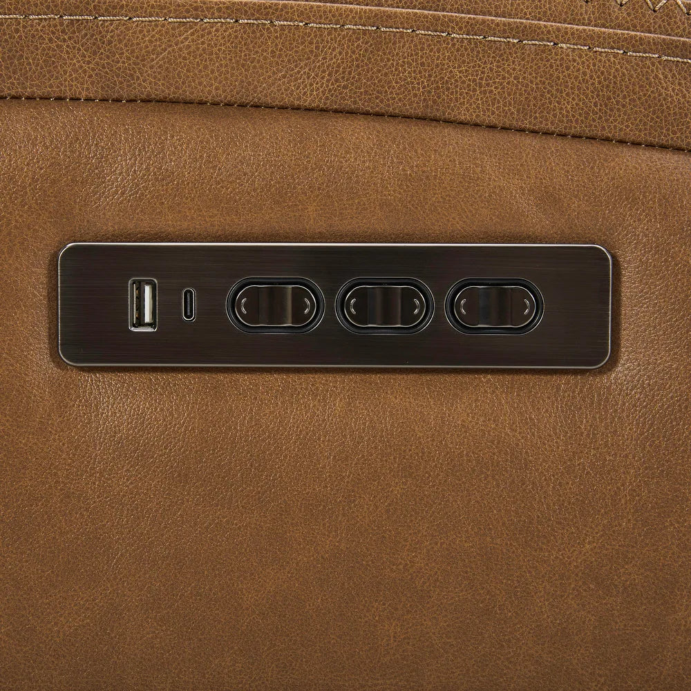 Cooper Camel Leather Power Reclining Sofa & Loveseat