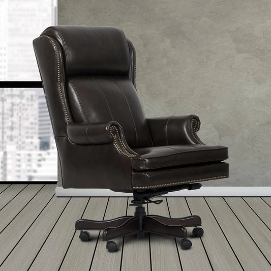 PACIFIC BROWN Leather Desk Chair