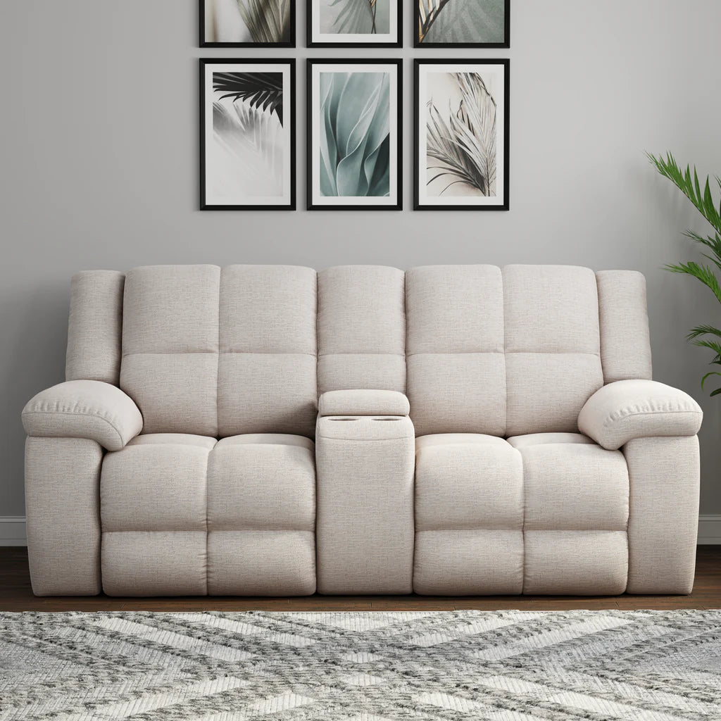 BUSTER - OPAL TAUPE MANUAL DUAL RECLINING SOFA & LOVESEAT