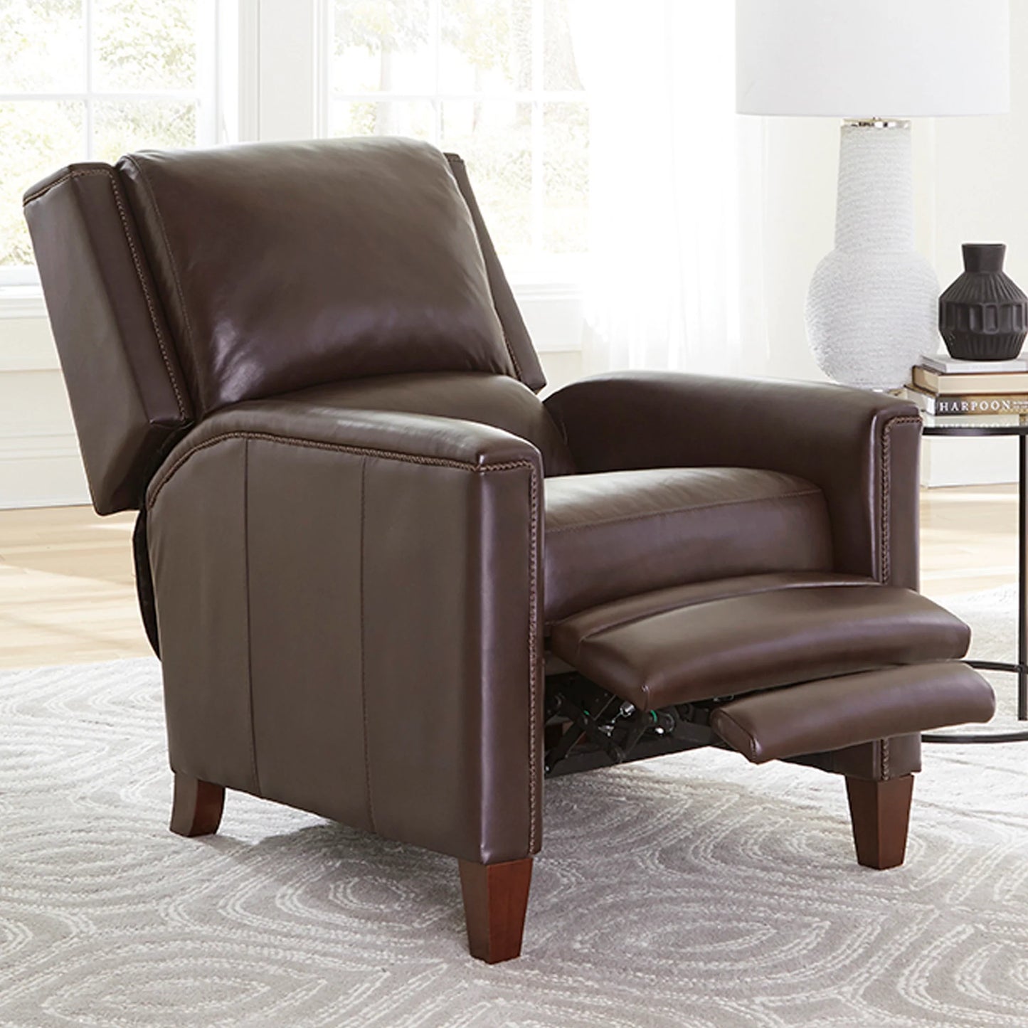 CONNOR - ESPRESSO Manual Pushback High Leg Recliner