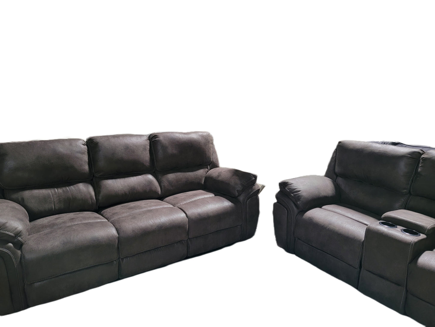 Charcoal Reclining Sofa & Loveseat