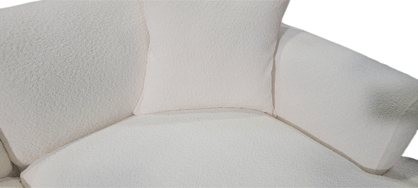 Off-White 2pc Stationary Sectional