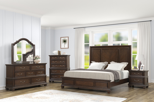 C0430 Queen-King Bed-Chest-Nightstand-Dresser-Mirror