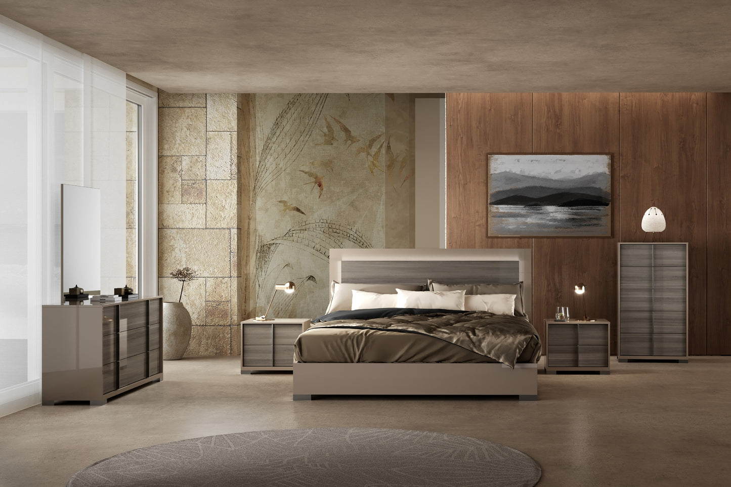 Renata 2 King-Queen-Bed-Dresser-Mirror-Chest-Nightstand