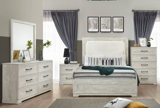 2319 Bed-Dresser-Mirror-Chest-Nightstand