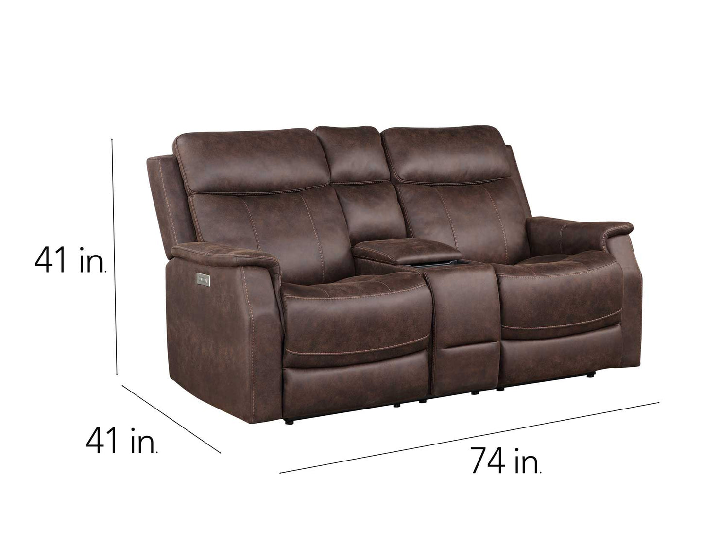 Valencia Dual-Power Walnut Reclining Sofa & Loveseat
