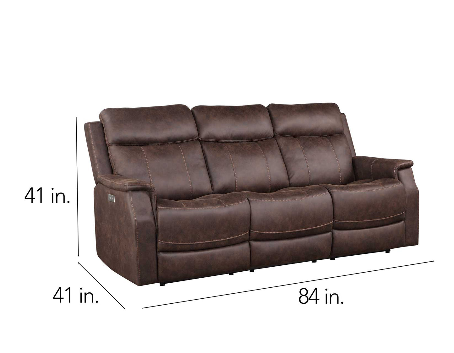 Valencia Dual-Power Walnut Reclining Sofa & Loveseat