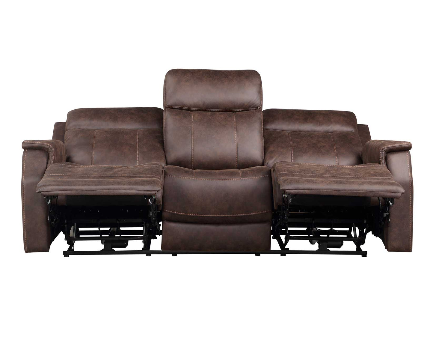 Valencia Dual-Power Walnut Reclining Sofa & Loveseat